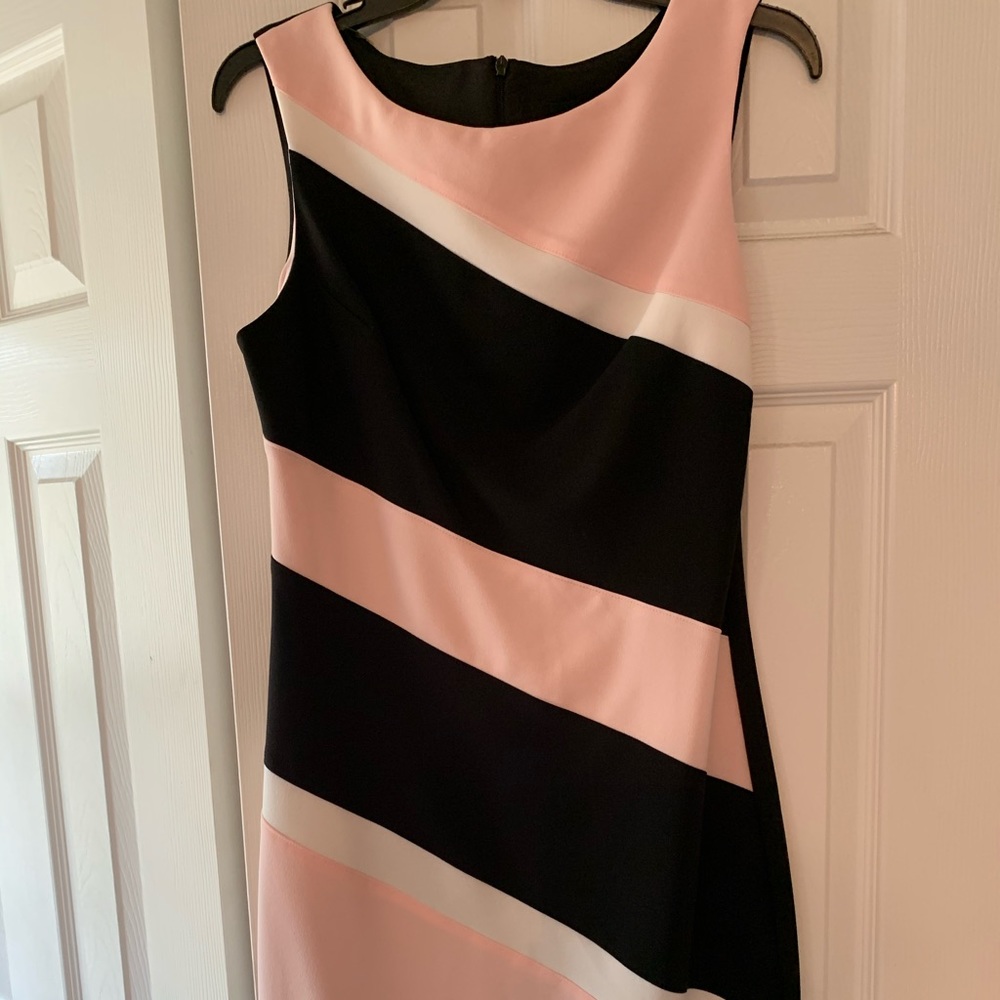 Strip multi color dress.